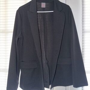 No Boundaries Black Open-Front Blazer Jacket